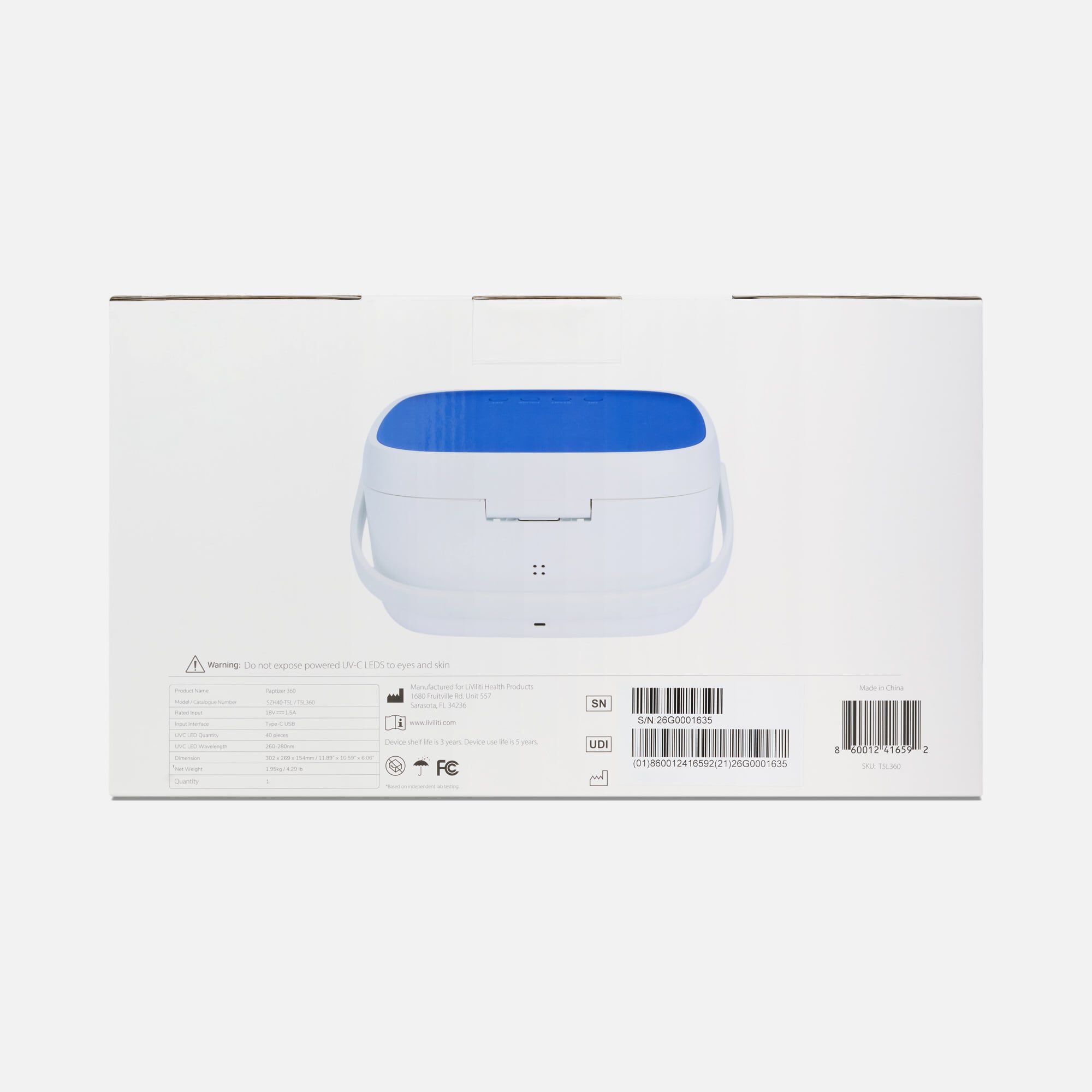 LiViliti Paptizer 360 Smart CPAP Sanitizer, , large