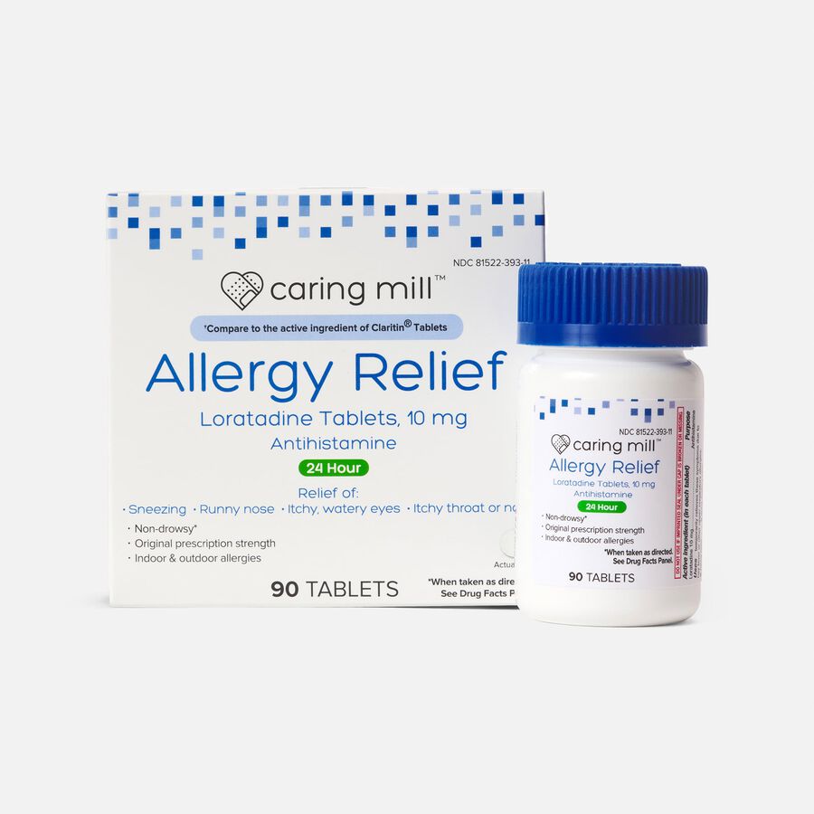 Caring Mill&trade; Allergy Relief Loratadine Tablets, 90 ct., , large image number 0