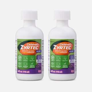 Children's Zyrtec 1 mg Grape Syrup, 4 fl oz. (2-Pack)