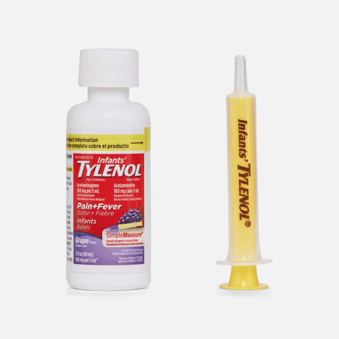 Tylenol Pain Reliever and Fever Reducer, Infant, Simple Measure, Grape, 2 fl oz., , large