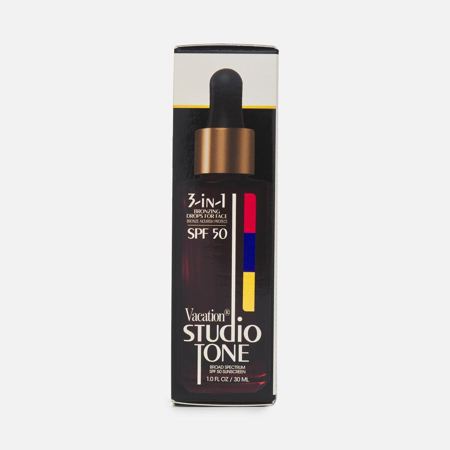 Vacation Studio Tone SPF 50 Bronzing Drops for Face, 1 oz., , large image number 4