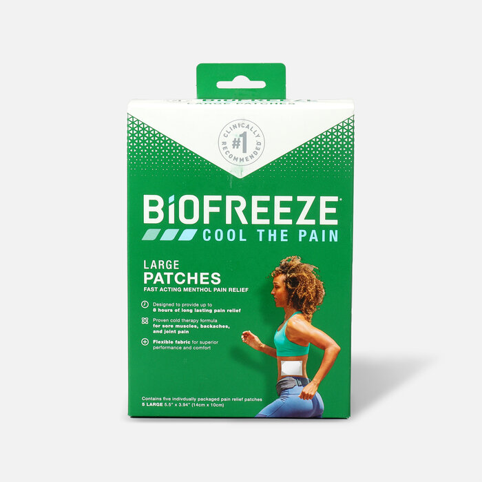 Biofreeze Pain Relief Patch, Large, 5 ct., , large