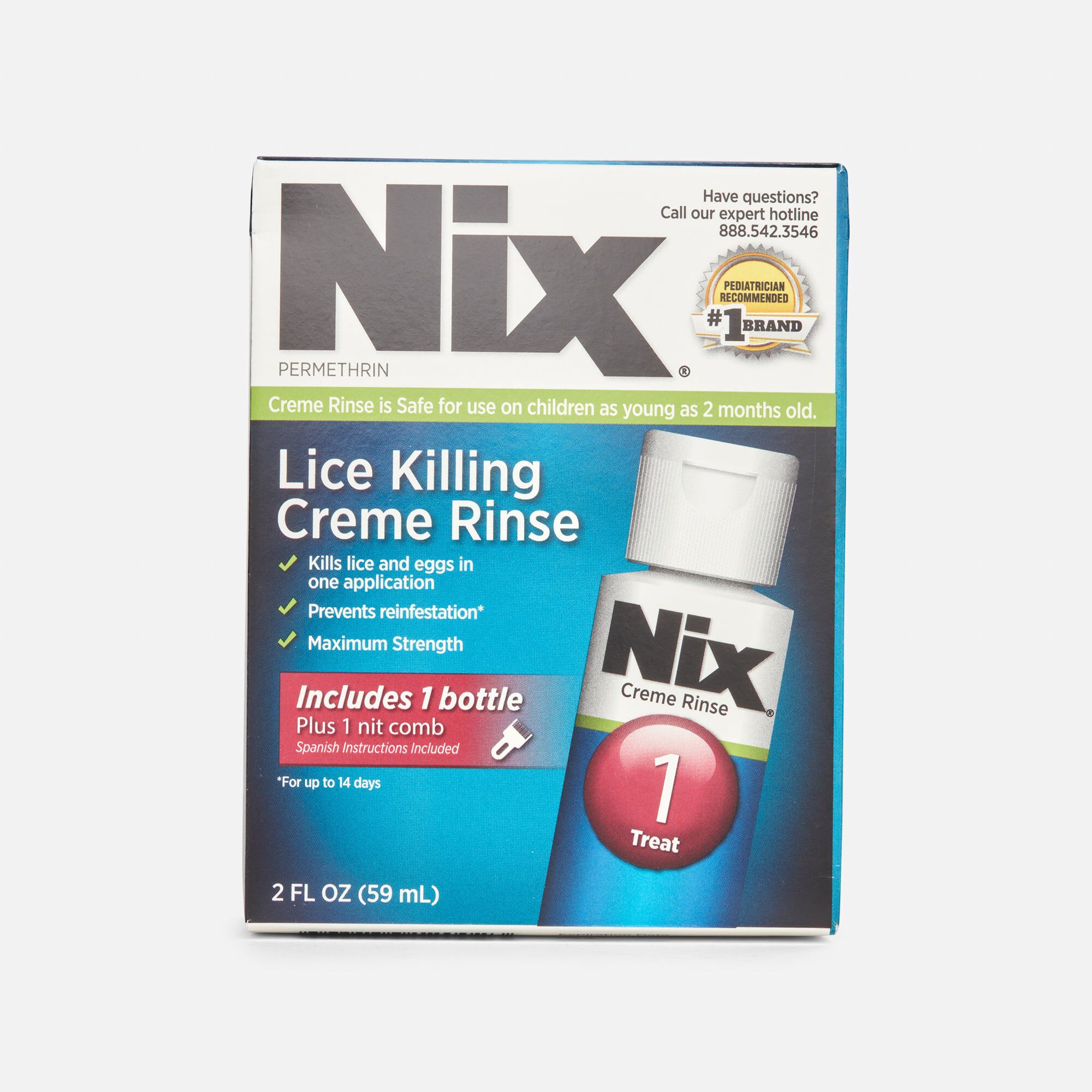 Nix Lice Killing Crème Rinse with Nit Comb, 2 fl oz., , large