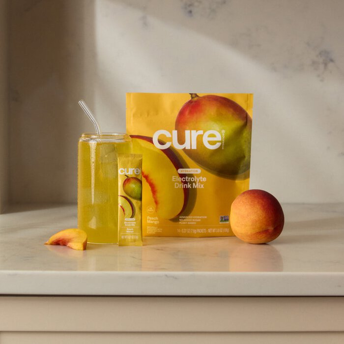 Cure Hydrating Electrolyte Mix Pouch, Peach Mango, 14 ct., , large