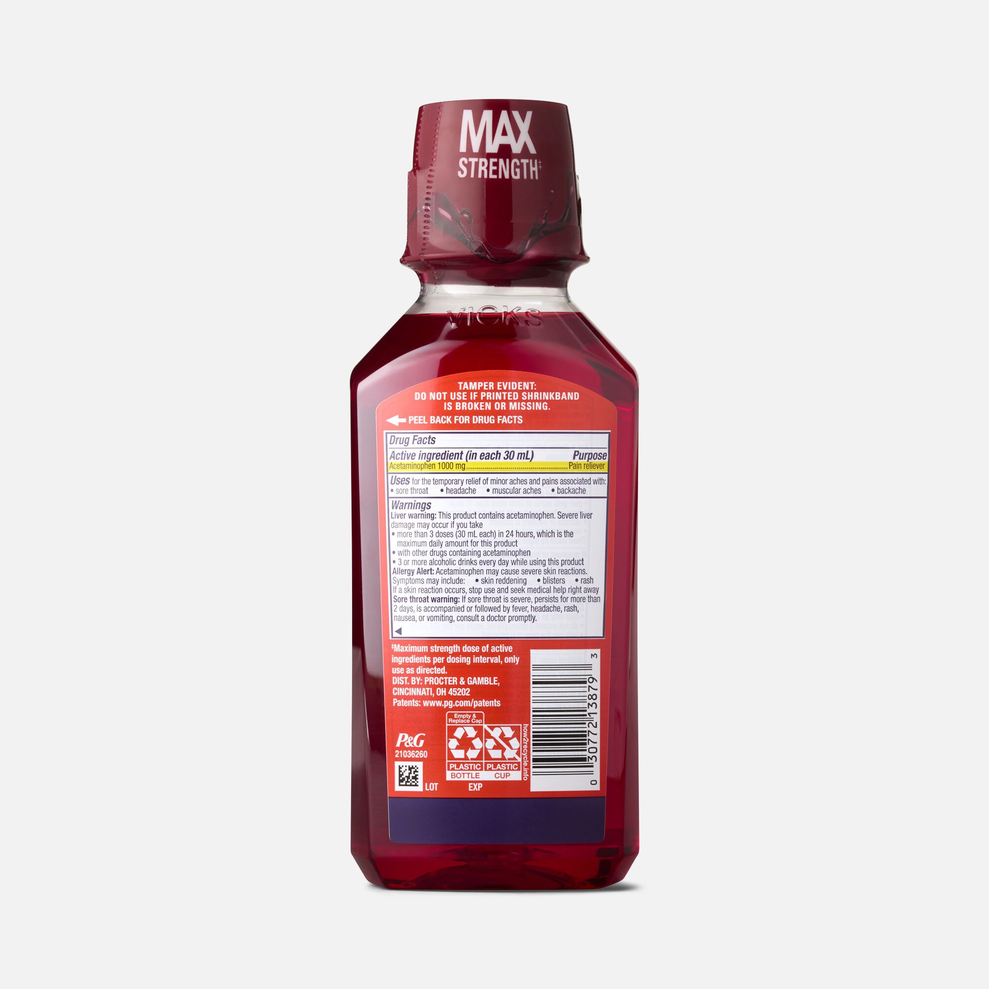 Vicks PainQuil Pain Relief Liquid, Black Cherry, 12 oz., , large