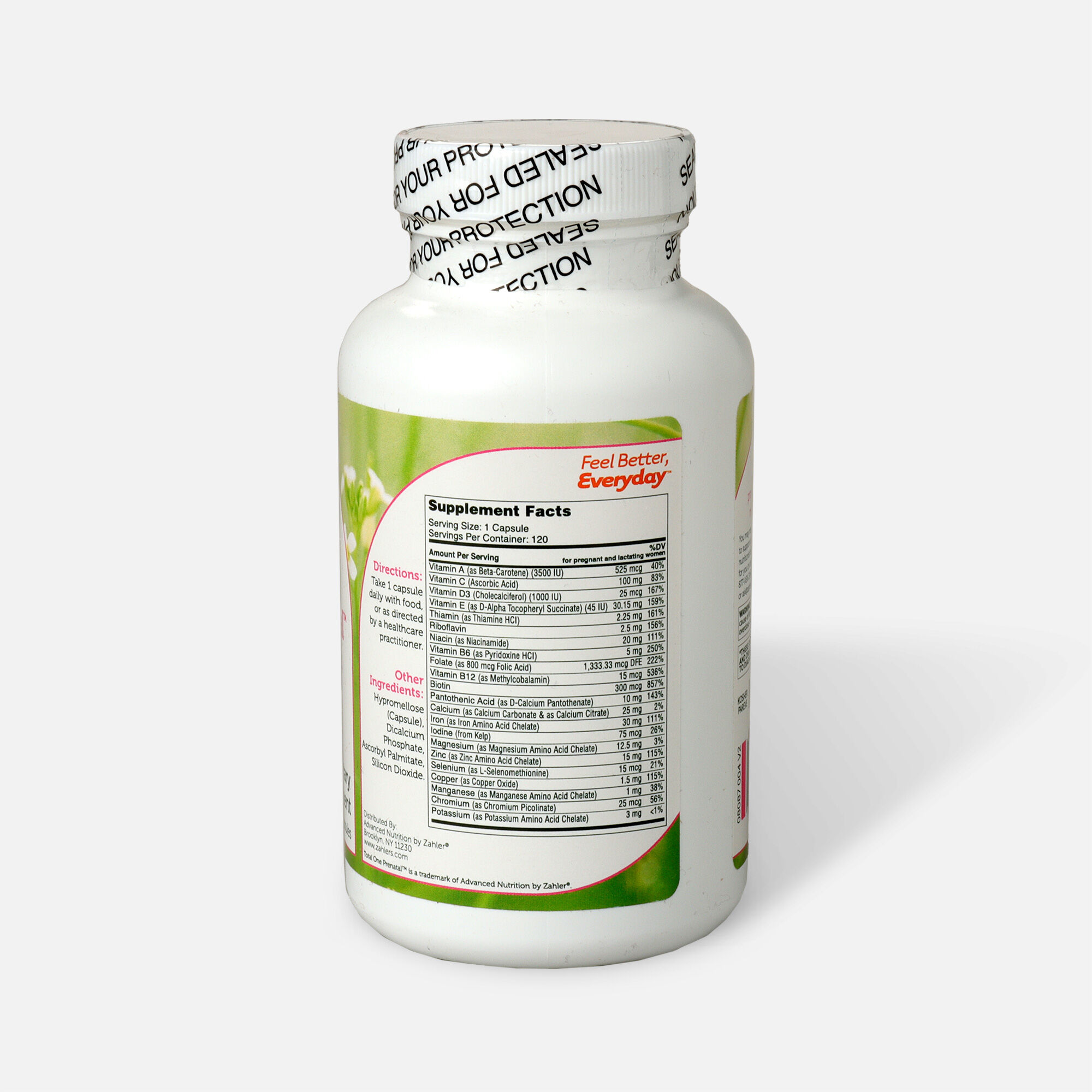 Zahler Total One Prenatal, Complete One a Day Prenatal Multivitamin, , large