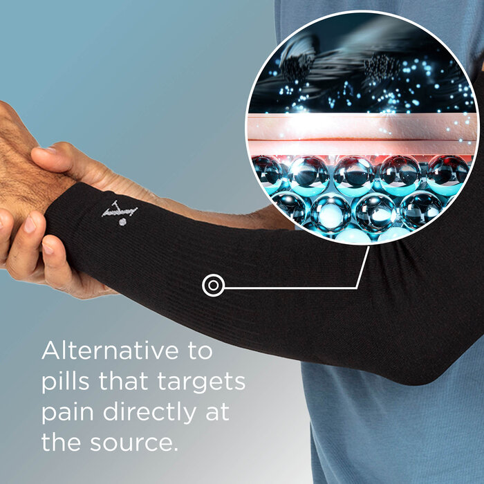 Nufabrx Arm Compression Sleeve with Pain-Relieving Medicine, , large