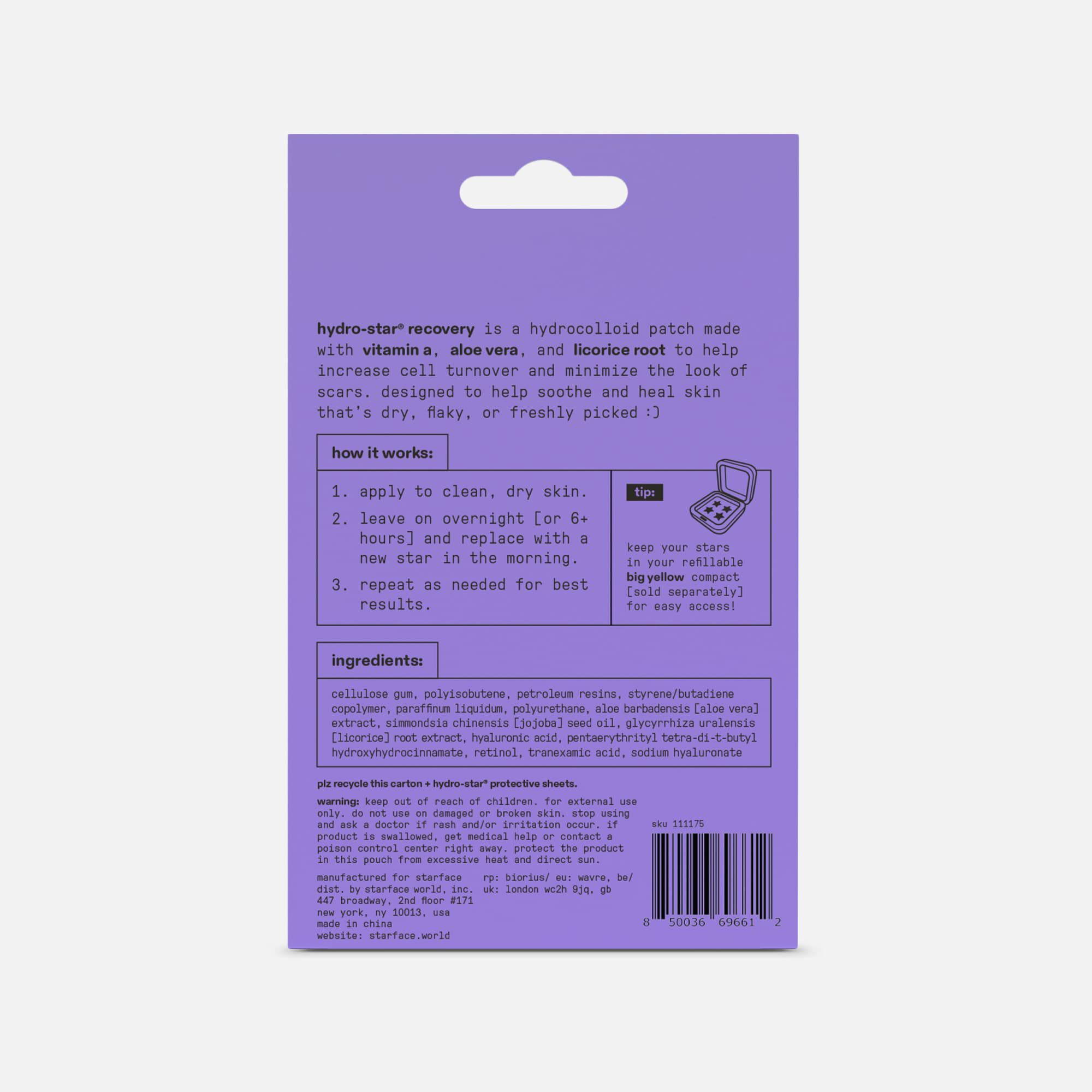 Starface Hydro-Star Purple Recovery Patches, 32 ct., , large