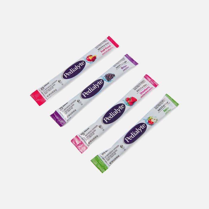 Pedialyte® Electrolyte Powder Pack - Punch, Grape, Apple and Strawberry Flavor Variety, .3 oz., 8 ct. (2-Pack), , large