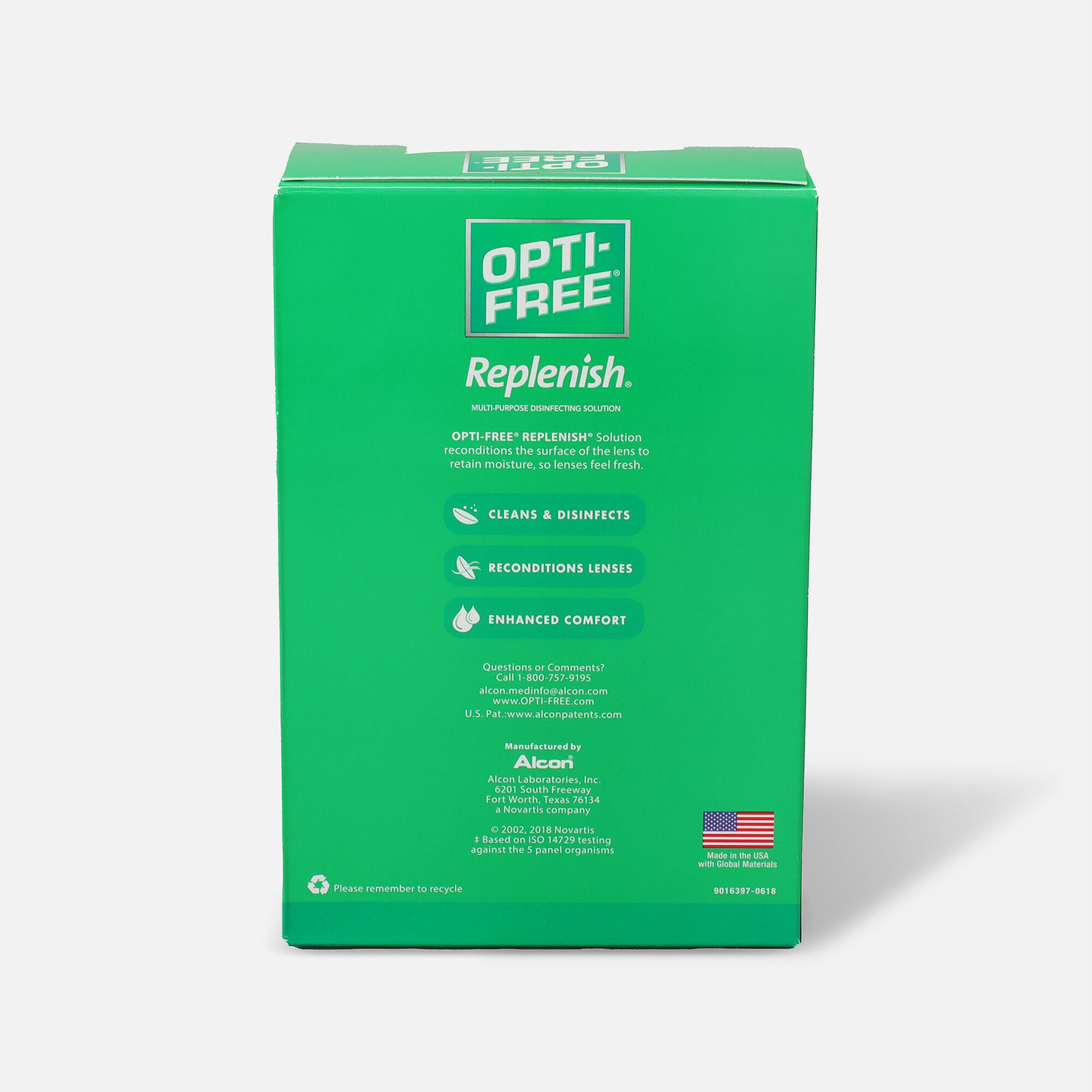 Opti-Free Replenish Multi-Purpose Disinfection Solution, 10 oz., 2-Pack, , large