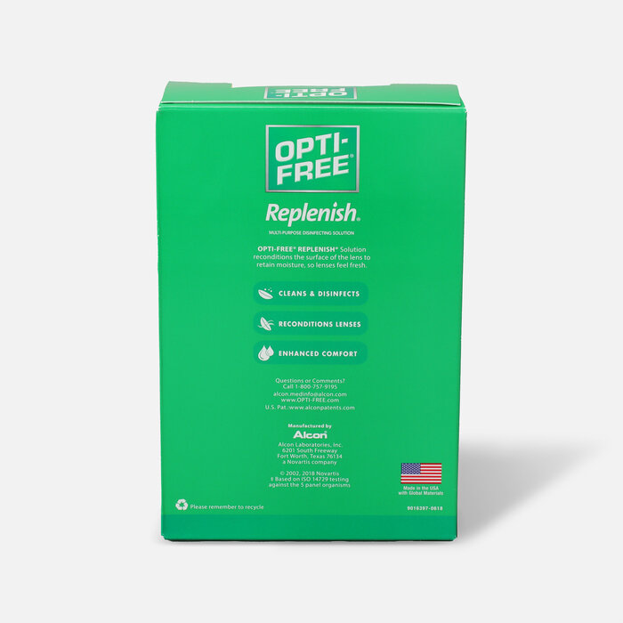 Opti-Free Replenish Multi-Purpose Disinfection Solution, 10 oz., 2-Pack, , large