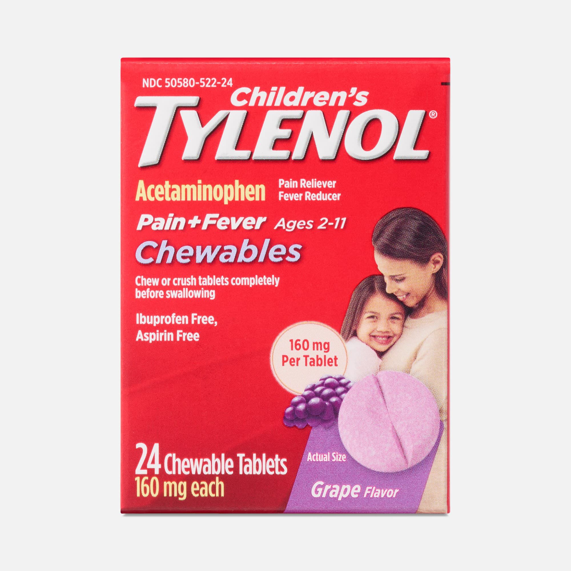 Children's Tylenol® Chewables, Grape, 24 ct.