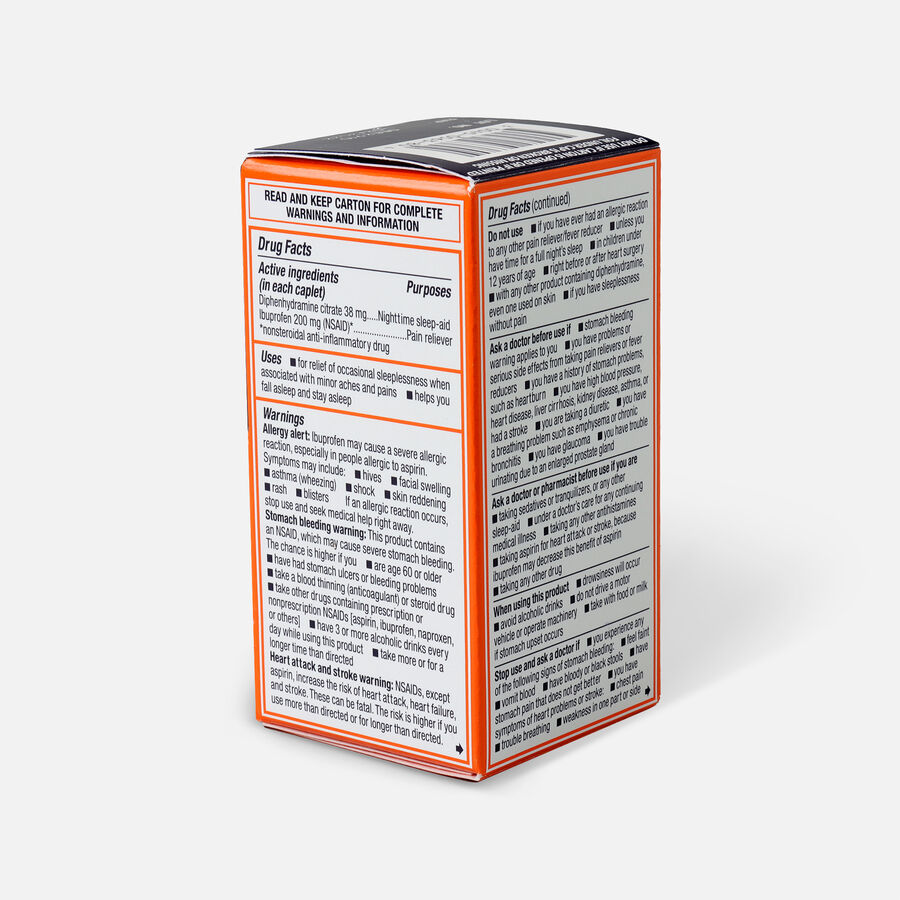 Motrin PM Pain Reliever/Nighttime Sleep-Aid Coated Caplets, 80 ct., , large image number 2