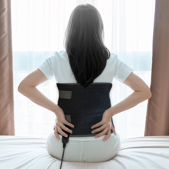 DMI All Body Universal Heating Pad with Elastic Straps, Black/Light Gray, 12" x 16", , large