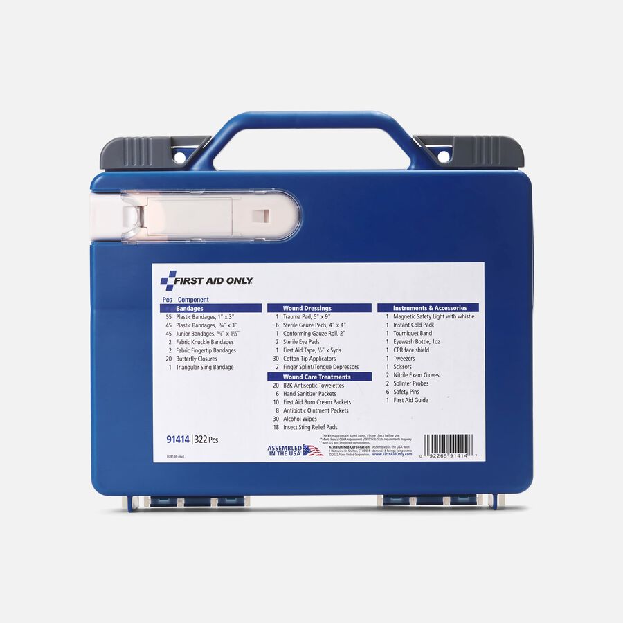 First Aid Only Clear Cover Intermed First Aid Kit with Light, 322 pc., , large image number 1