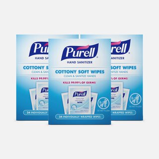 Purell Cottony Soft Hand Sanitizing Wipes, 24 ct. (3 pack)