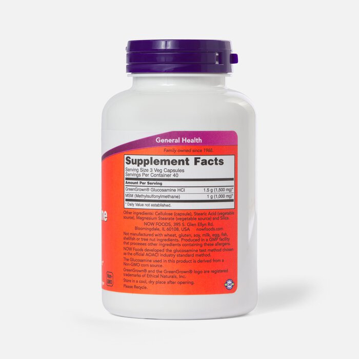 NOW Foods Vegetarian Glucosamine & MSM, , large