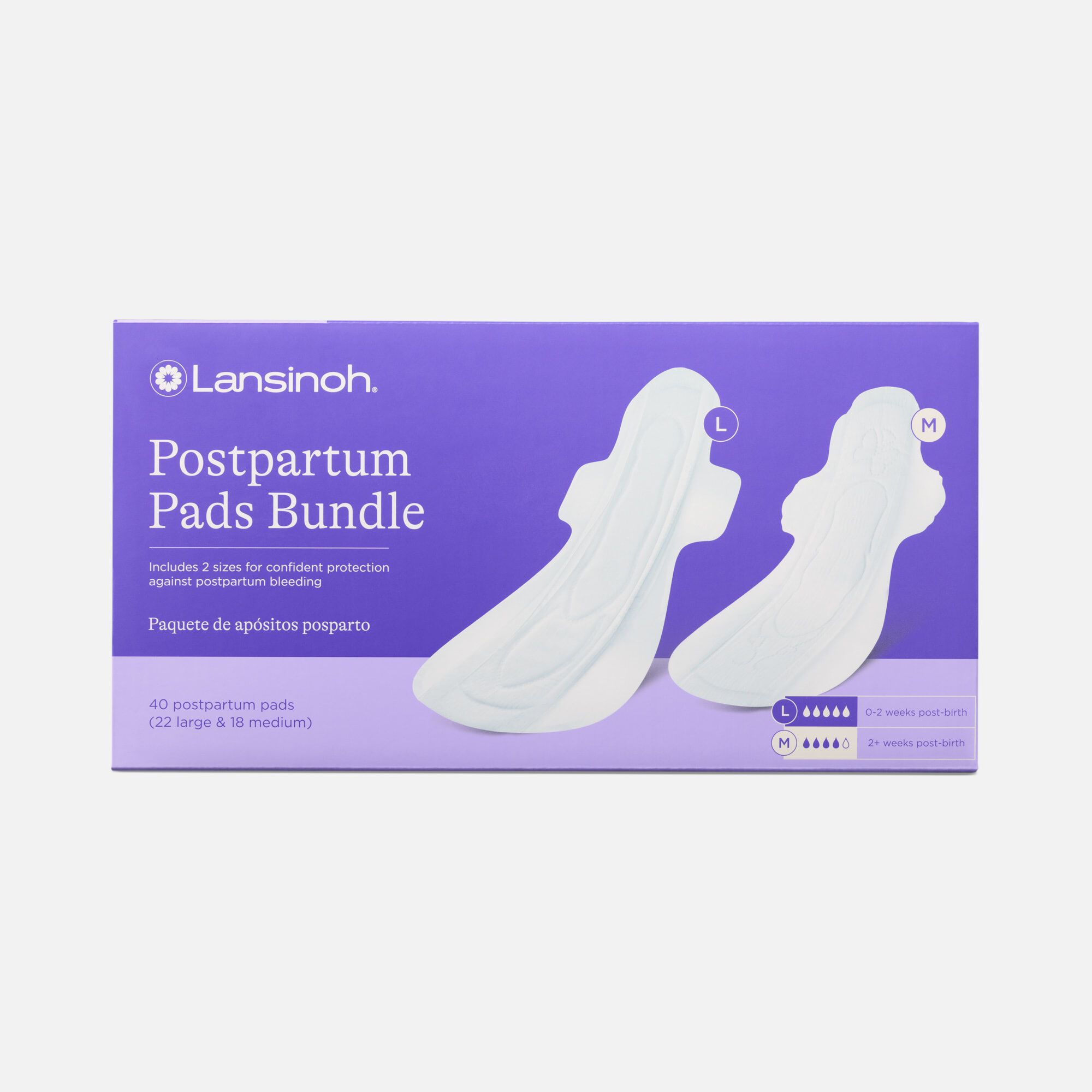Lansinoh Postpartum Maternity Pads Bundle, 40 ct., , large