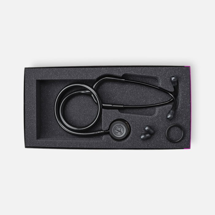 Littmann Classic III Stethoscope, Black Tube with Black Edition Chestpiece, 27", , large