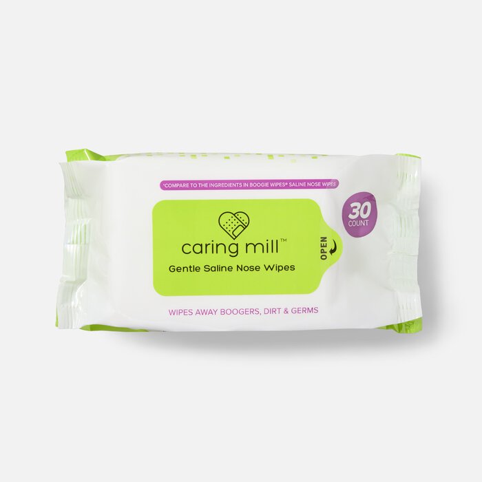Caring Mill™ Gentle Saline Nose Wipes, Unscented, 30 ct. (2 pack), , large