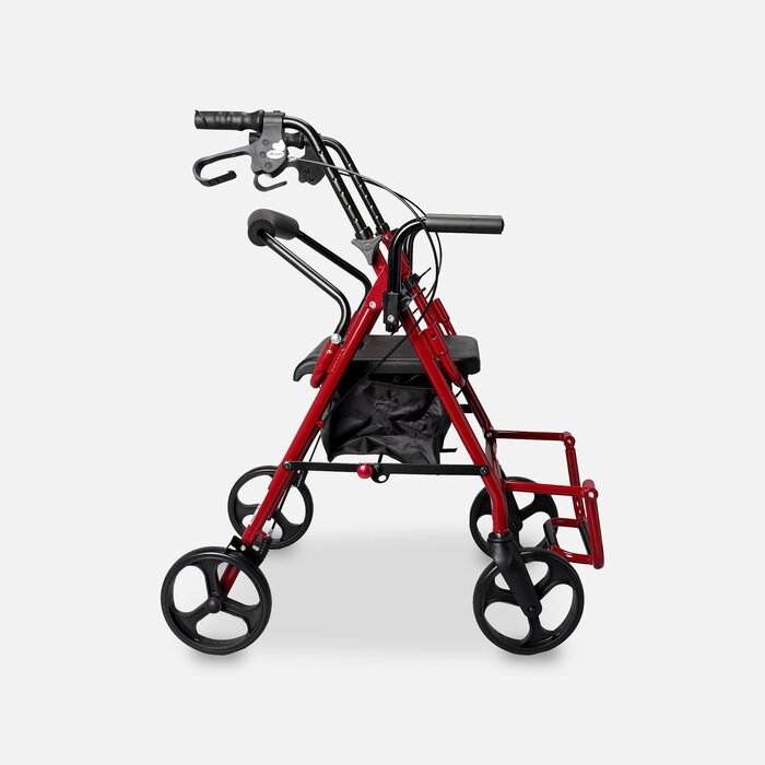 Drive Duet Rollator/Transport Chair, Burgundy, , large