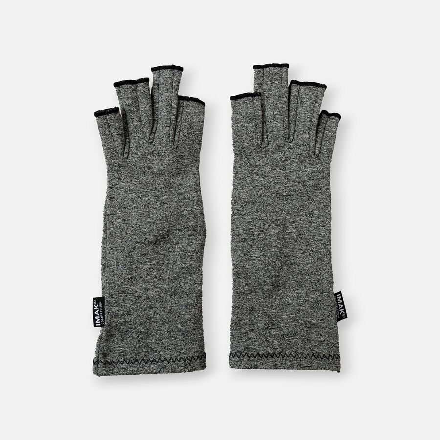 IMAK Compression Arthritis Gloves, Gray, Medium, Gray, large image number 3