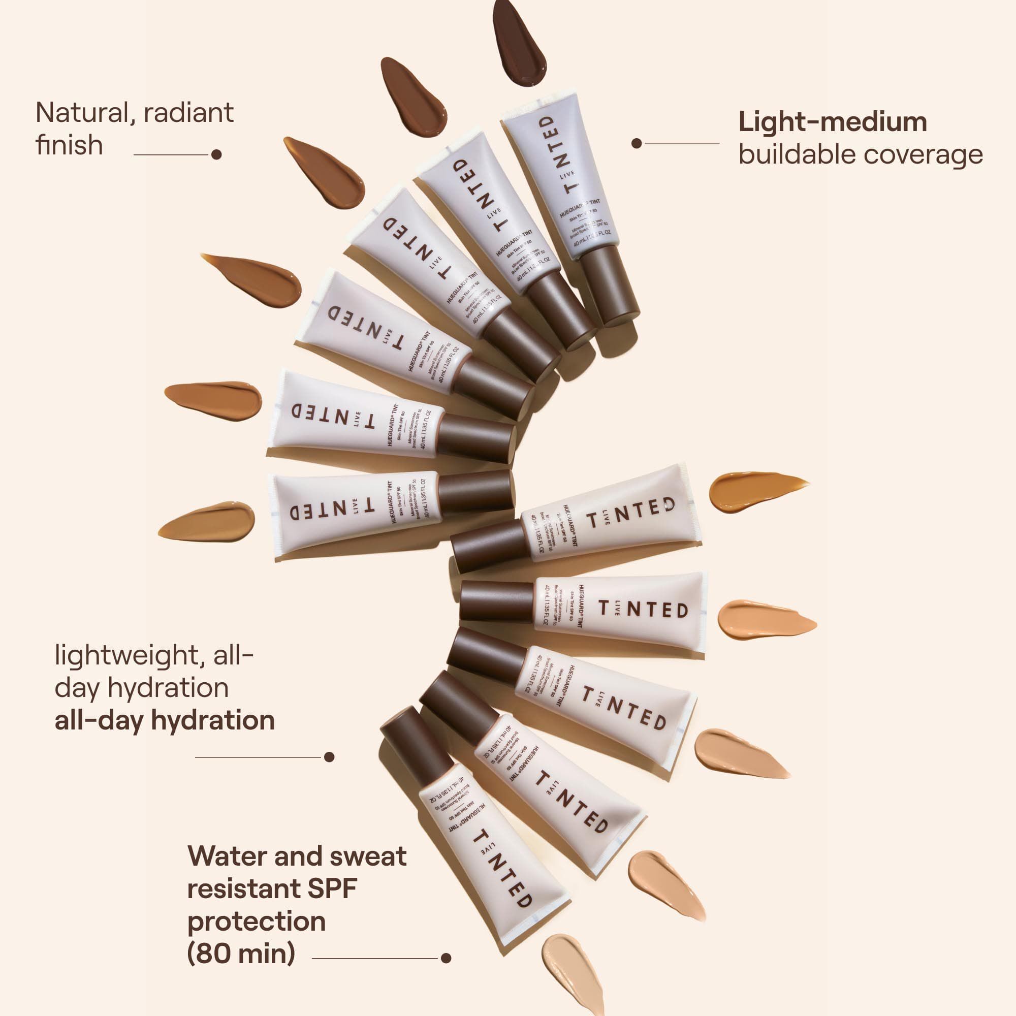 Live Tinted Hueguard Skin Tint SPF 50 Mineral Sunscreen, 1.35 oz., , large