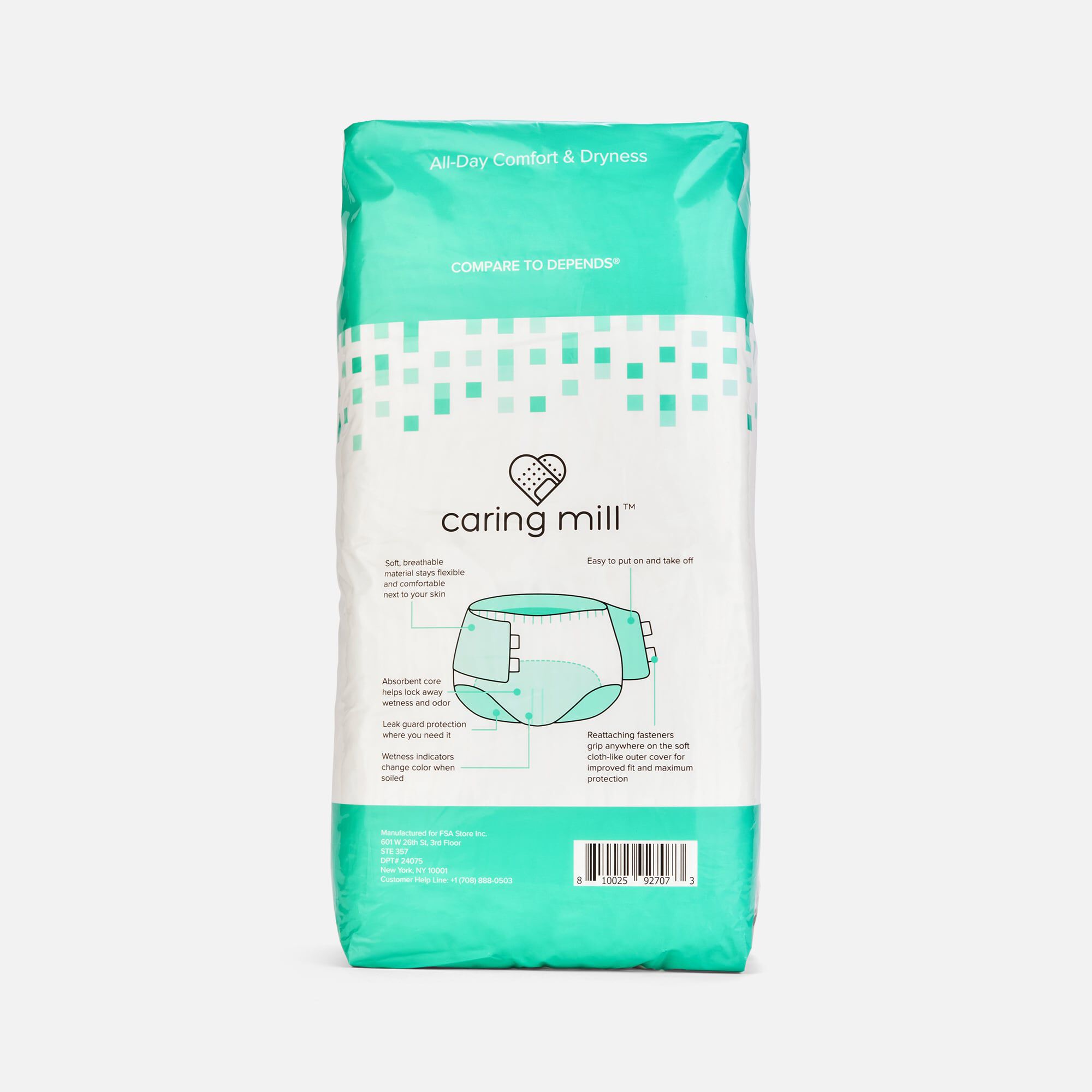 Caring Mill™ Fitted Disposable Briefs, , large