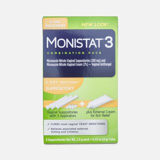 Monistat 3, Cure and Itch Relief Suppositories