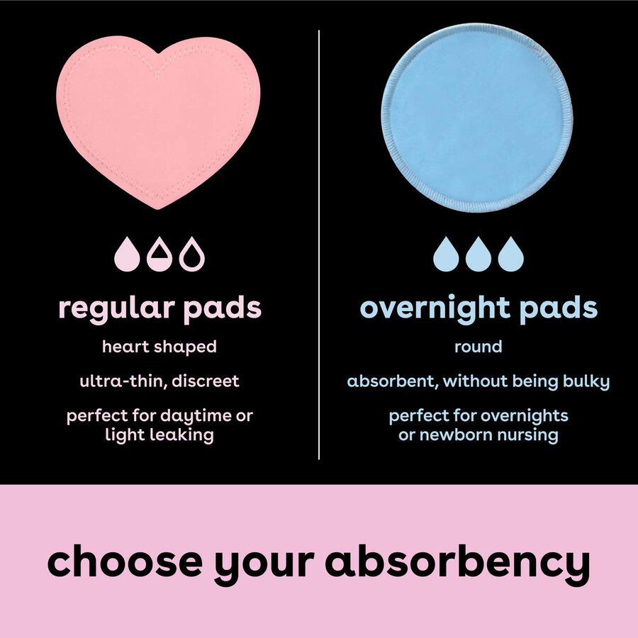 Bamboobies Washable Bamboo Rayon Regular & Overnight Nursing Pads, 4 ct., , large image number 2