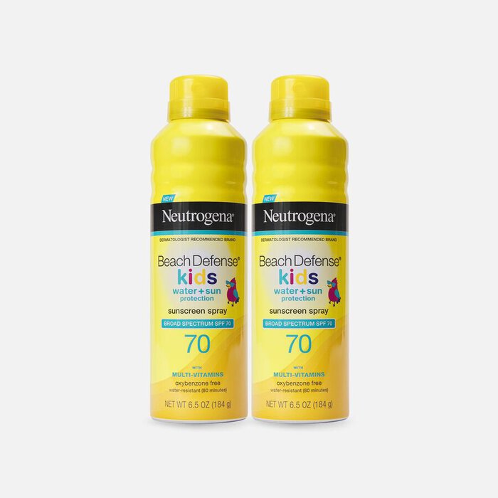 Neutrogena Beach Defense Kids Sunscreen Spray, SPF 70, 6.5 oz. (2-Pack), , large