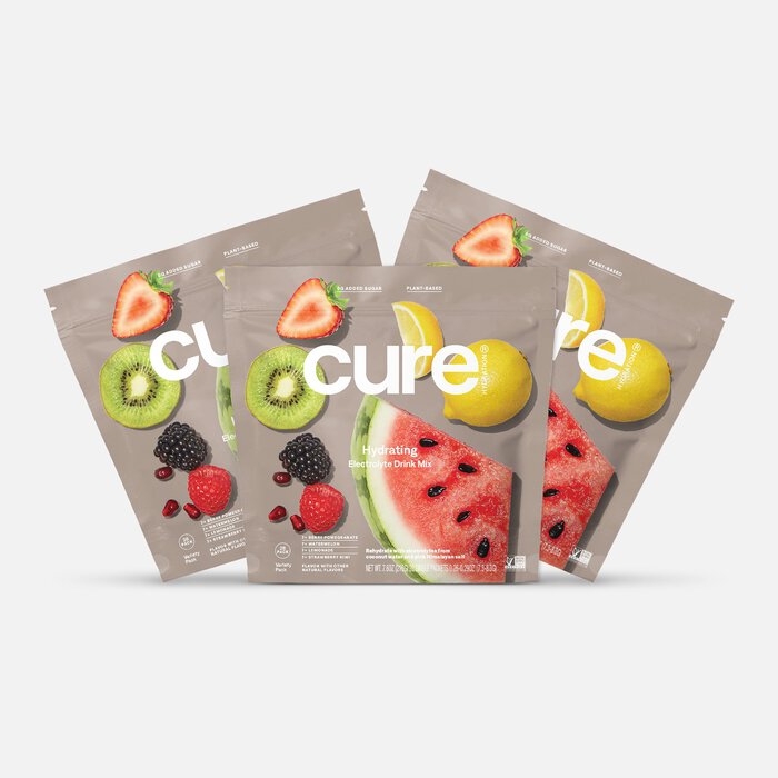 Cure Hydrating Electrolyte Drink Mix Pouches, Variety Pack, 28 ct. (3-Pack), , large