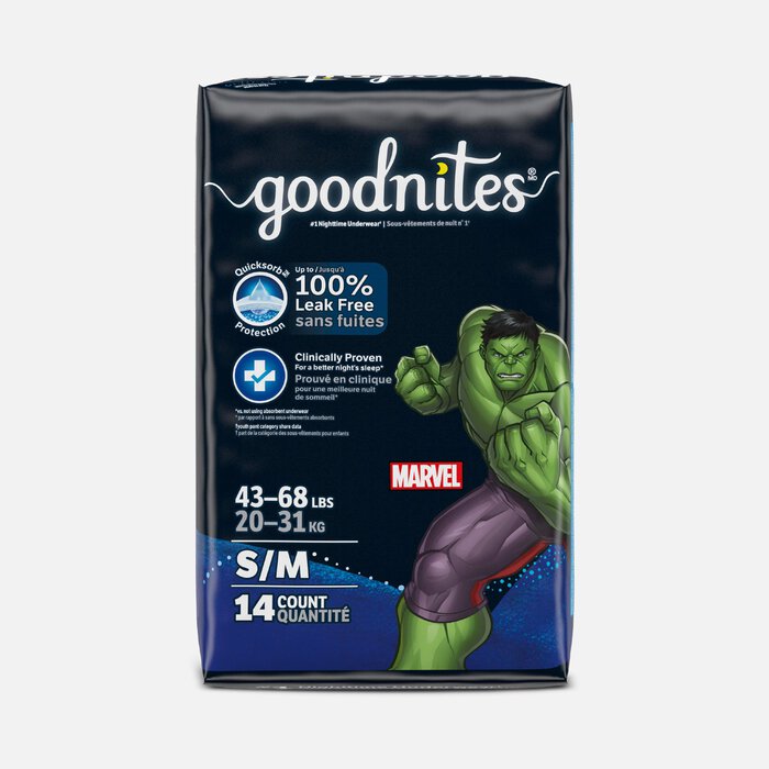 Goodnites Bedtime Underwear for Boys, , large
