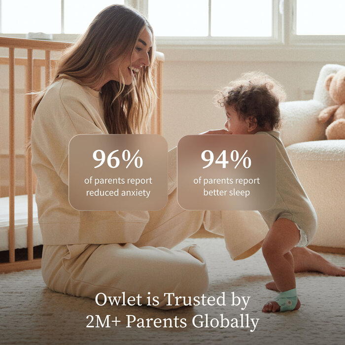 Owlet Dream Sock FDA-Cleared Smart Baby Monitor, Mint, large
