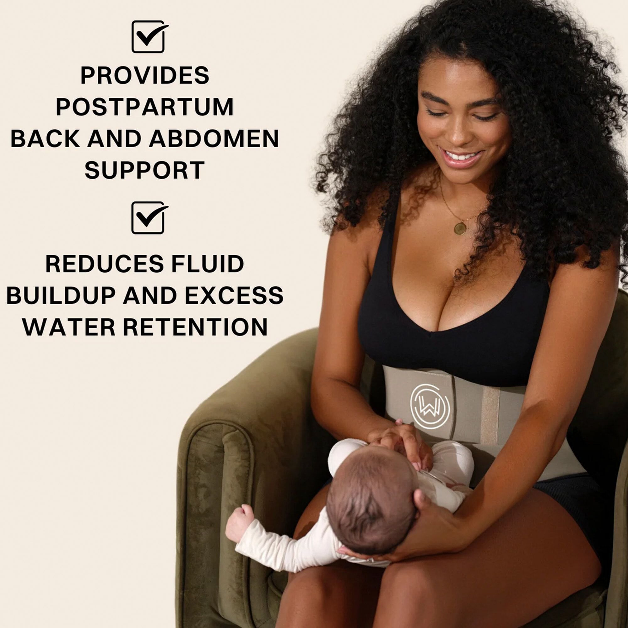 What Waist Maternity Wrap Lite Band, Oat, , large