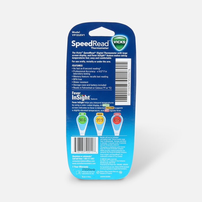 Vicks SpeedRead Digital Thermometer, , large