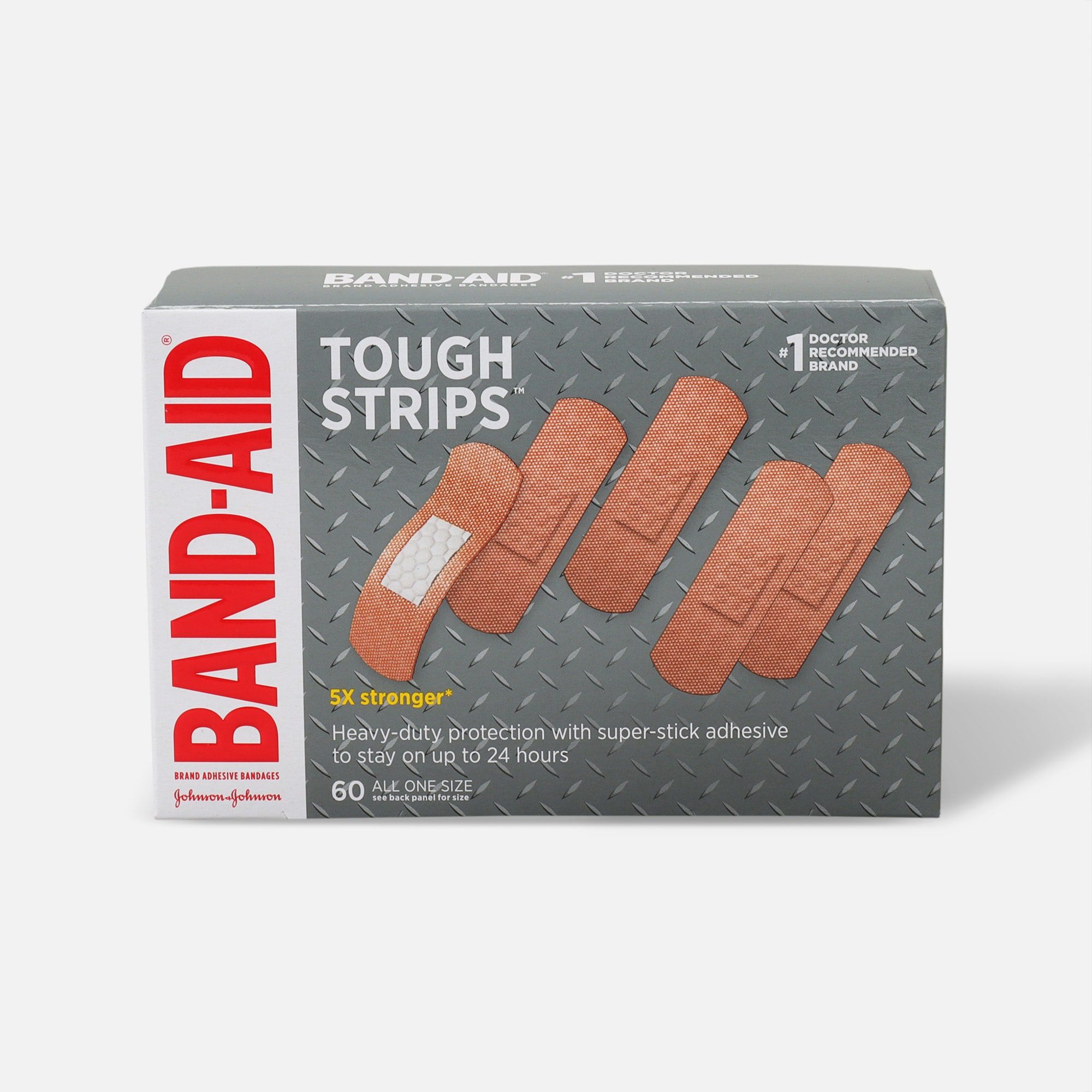 BAND-AID® TOUGH-STRIPS®Adhesive Bandages, 60 ct., , large