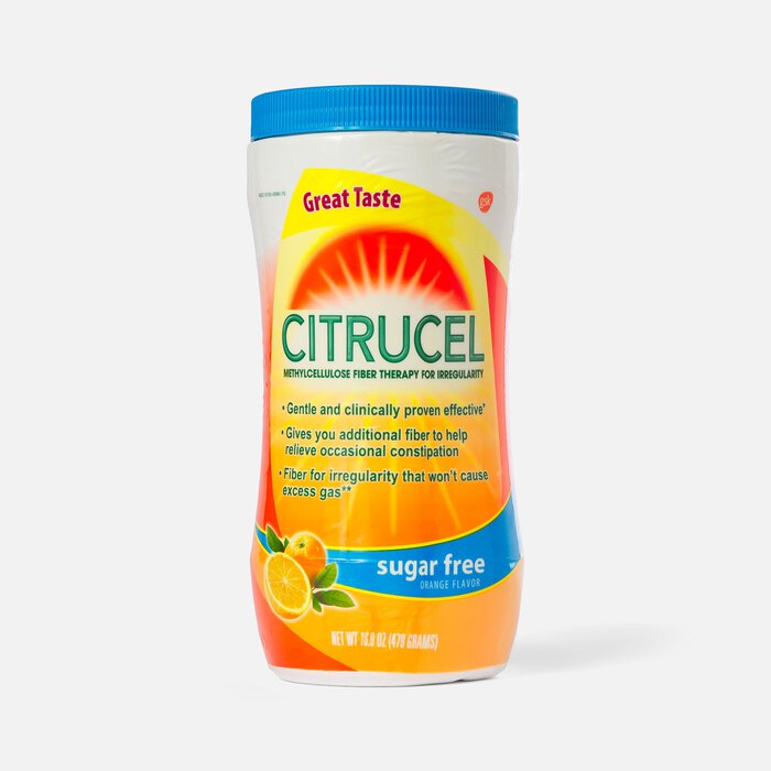 Citrucel Sugar Free Orange Flavor Methylcellulose, Fiber Therapy Powder for Regularity, 16.9 oz., , large