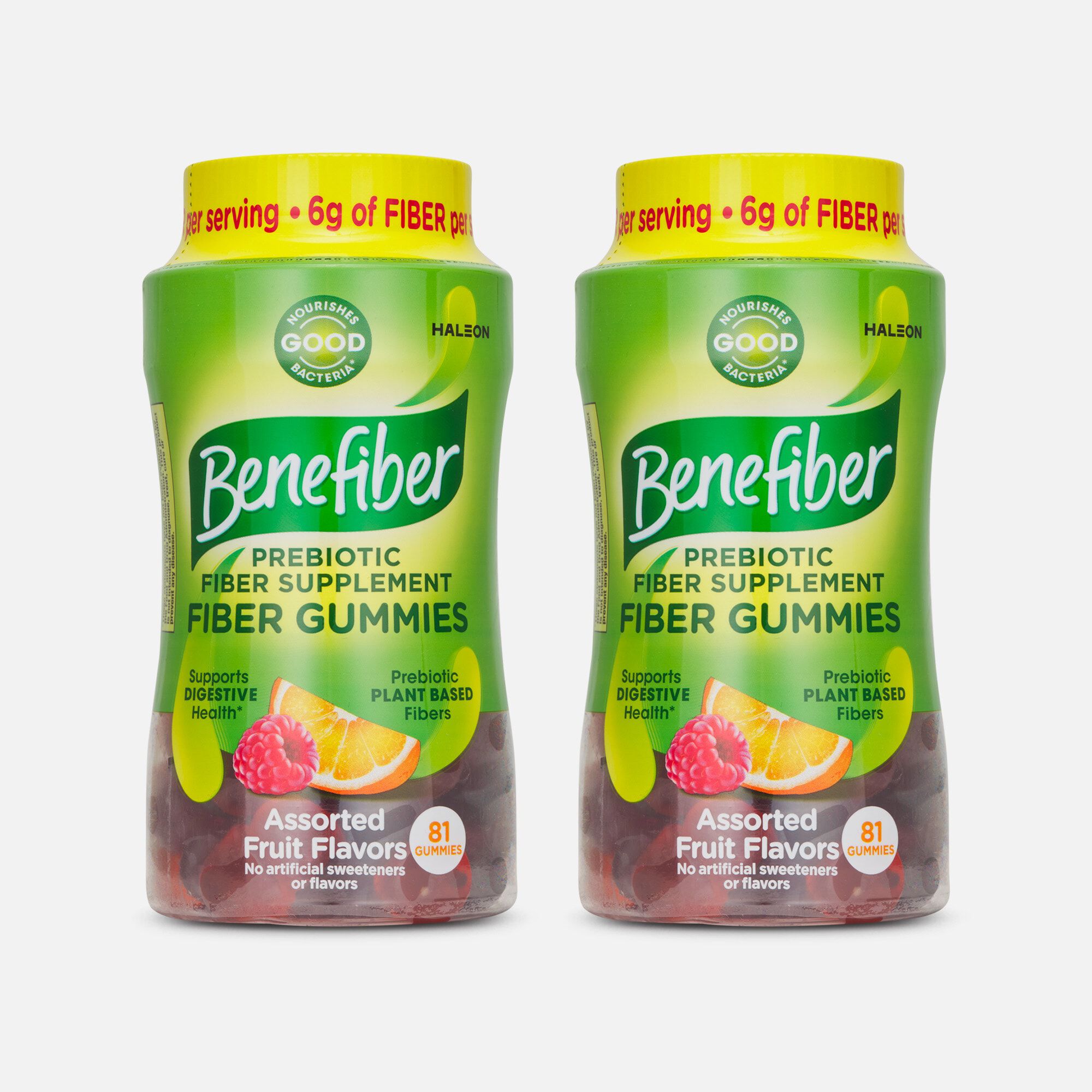 Benefiber Prebiotic Fiber Supplement Gummies for Digestive Health, Assorted Fruit, 81 ct. (2-Pack), , large