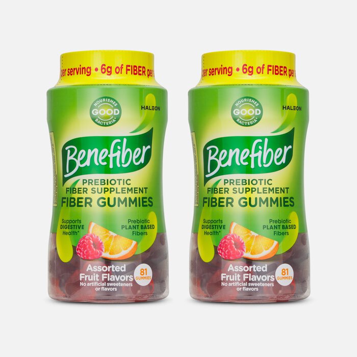 Benefiber Prebiotic Fiber Supplement Gummies for Digestive Health, Assorted Fruit, 81 ct. (2-Pack), , large