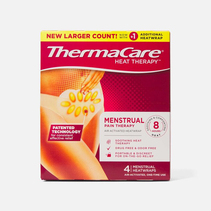 ThermaCare Menstrual Pain Relief Heatwraps, 4 ct., , large