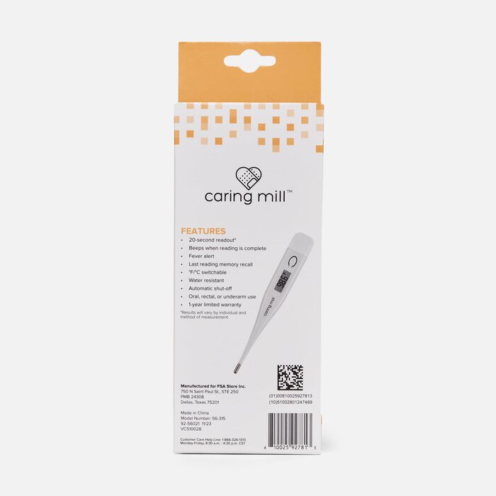 Caring Mill™ Digital Thermometer with Case, , large