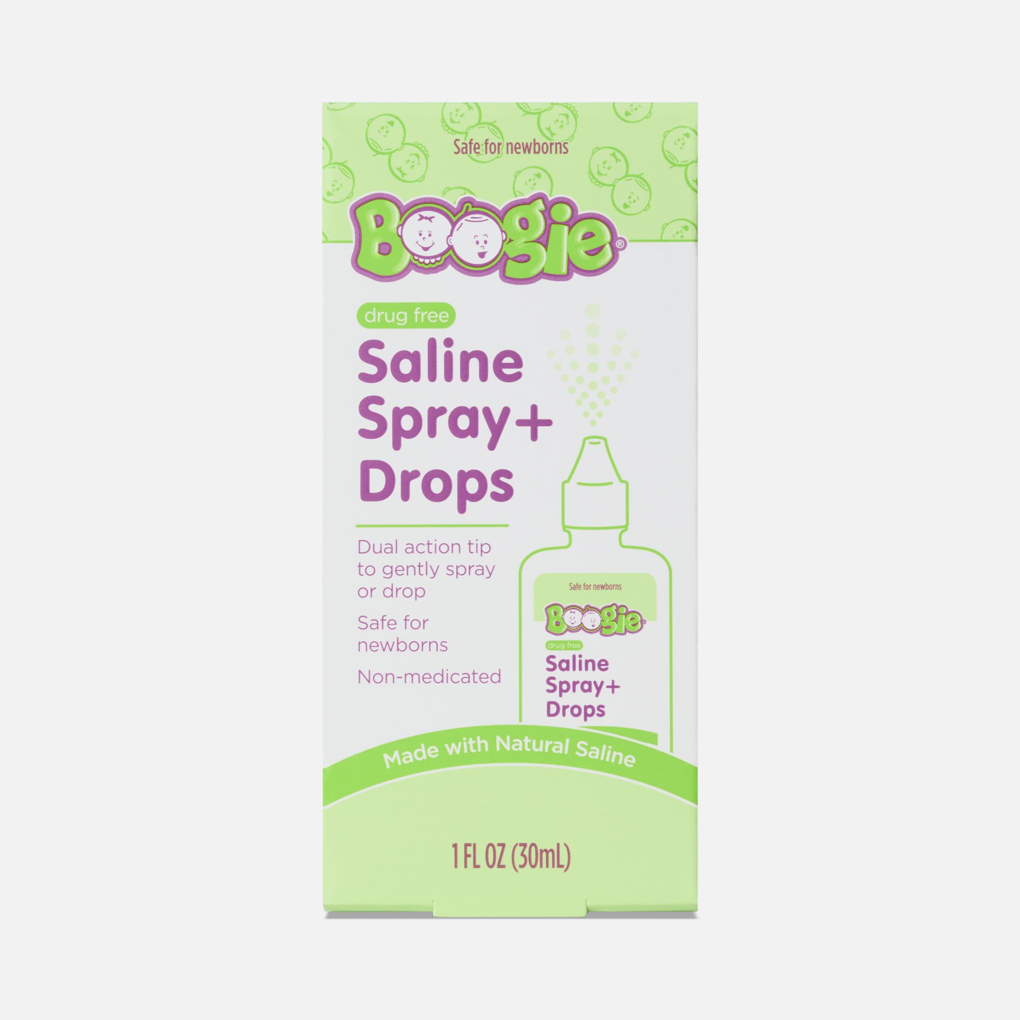 Boogie® Natural Saline Spray + Drops, Unscented, 1 fl. oz.