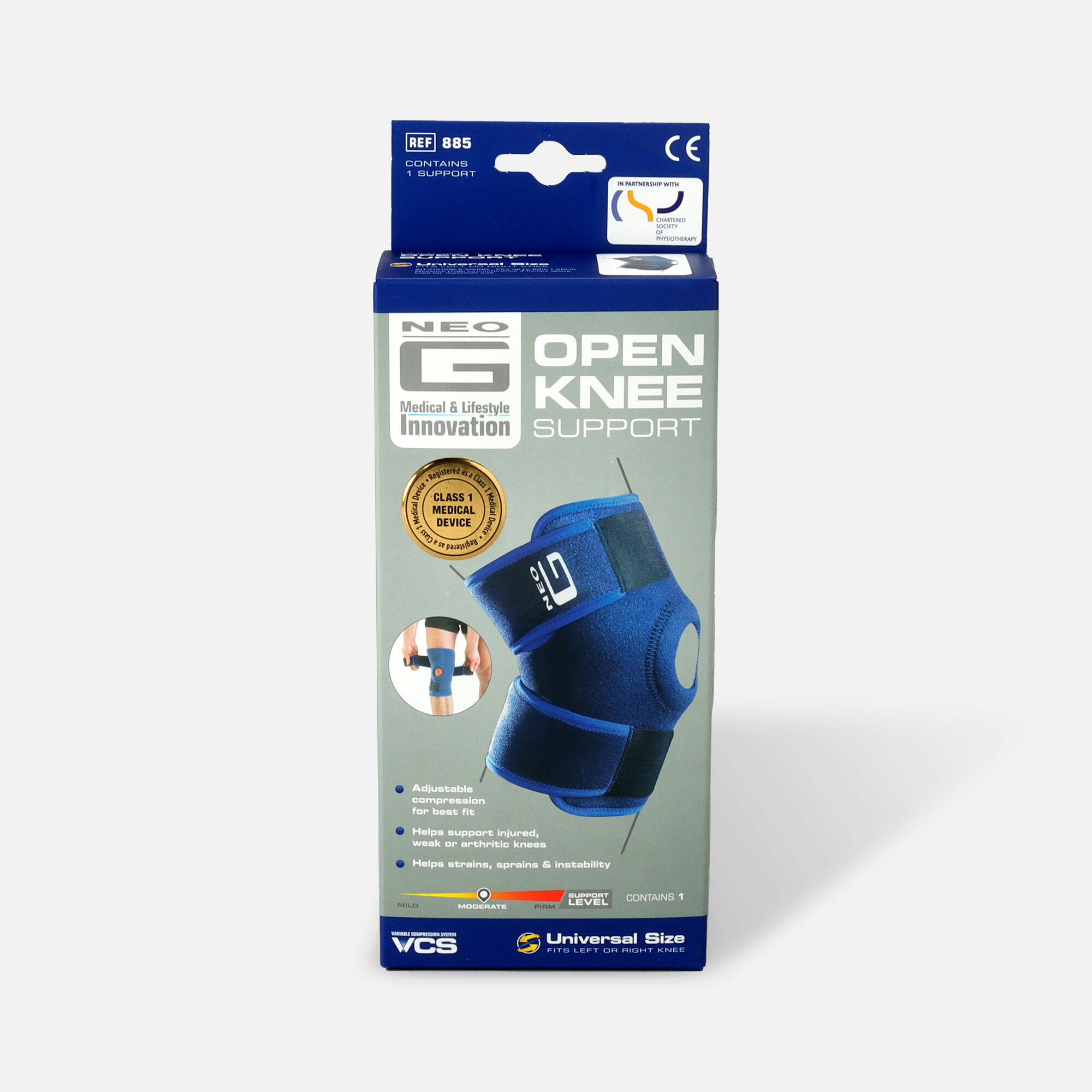 Neo G Open Knee Support, One Size, , large