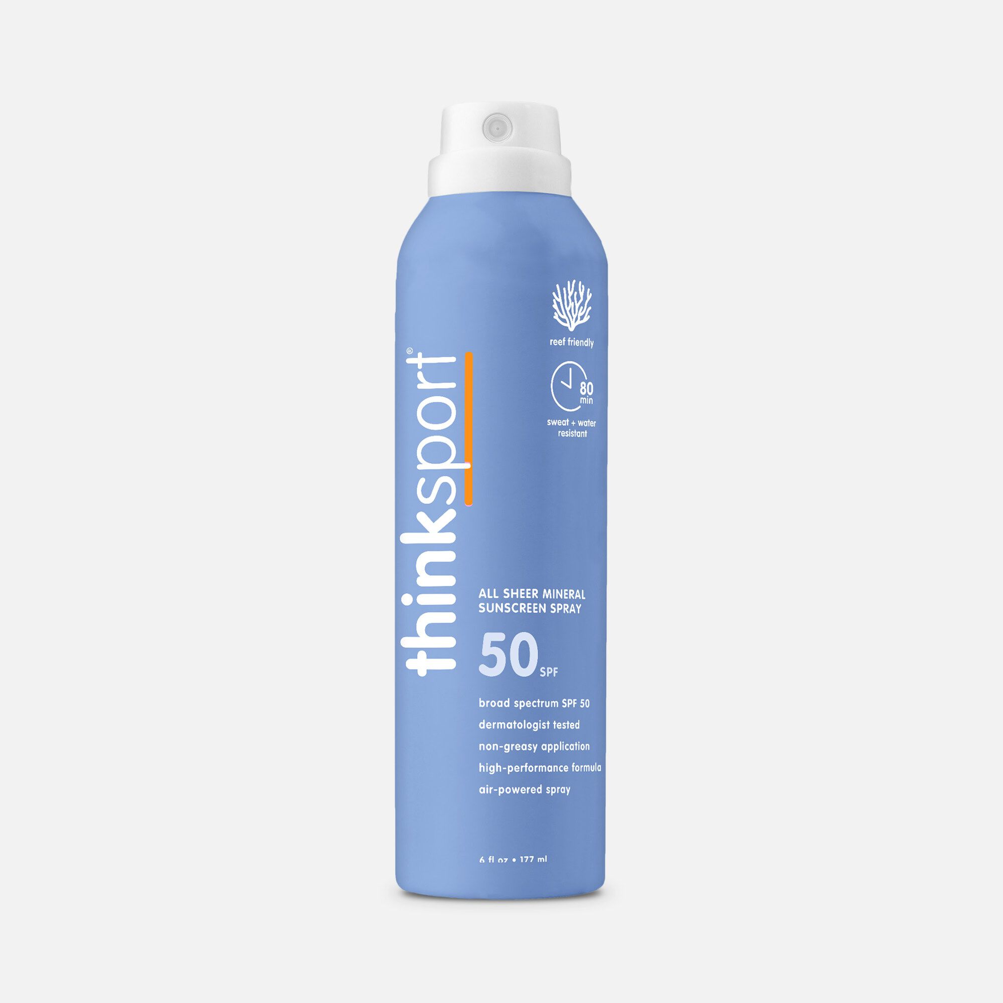 thinksport SPF 50  All Sheer Mineral Sunscreen Spray,  6 fl oz., , large