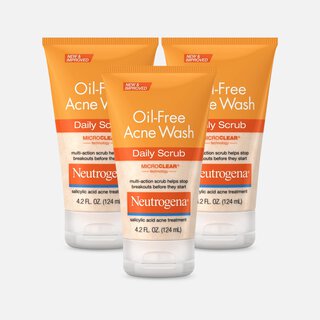 Neutrogena Oil-Free Acne Daily Face Scrub, 4.2 oz. (3-Pack)