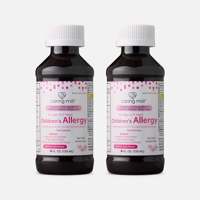 Caring Mill™ Children's Allergy Dye-Free Bubblegum Liquid 4 oz. (2-Pack), , large
