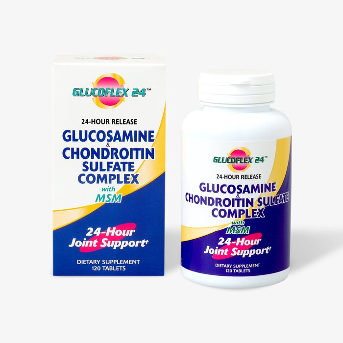 Glucoflex 24 hour Glucosamine Chondroitin Sulfate with MSM by Windmill, 120 caplets, , large
