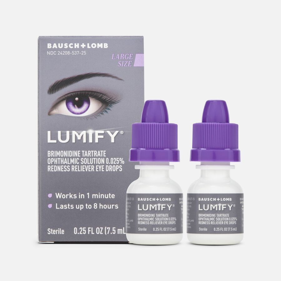 LUMIFY Redness Reliever Eye Drops, 0.25 fl oz, 7.5ml (2-Pack), , large image number 0