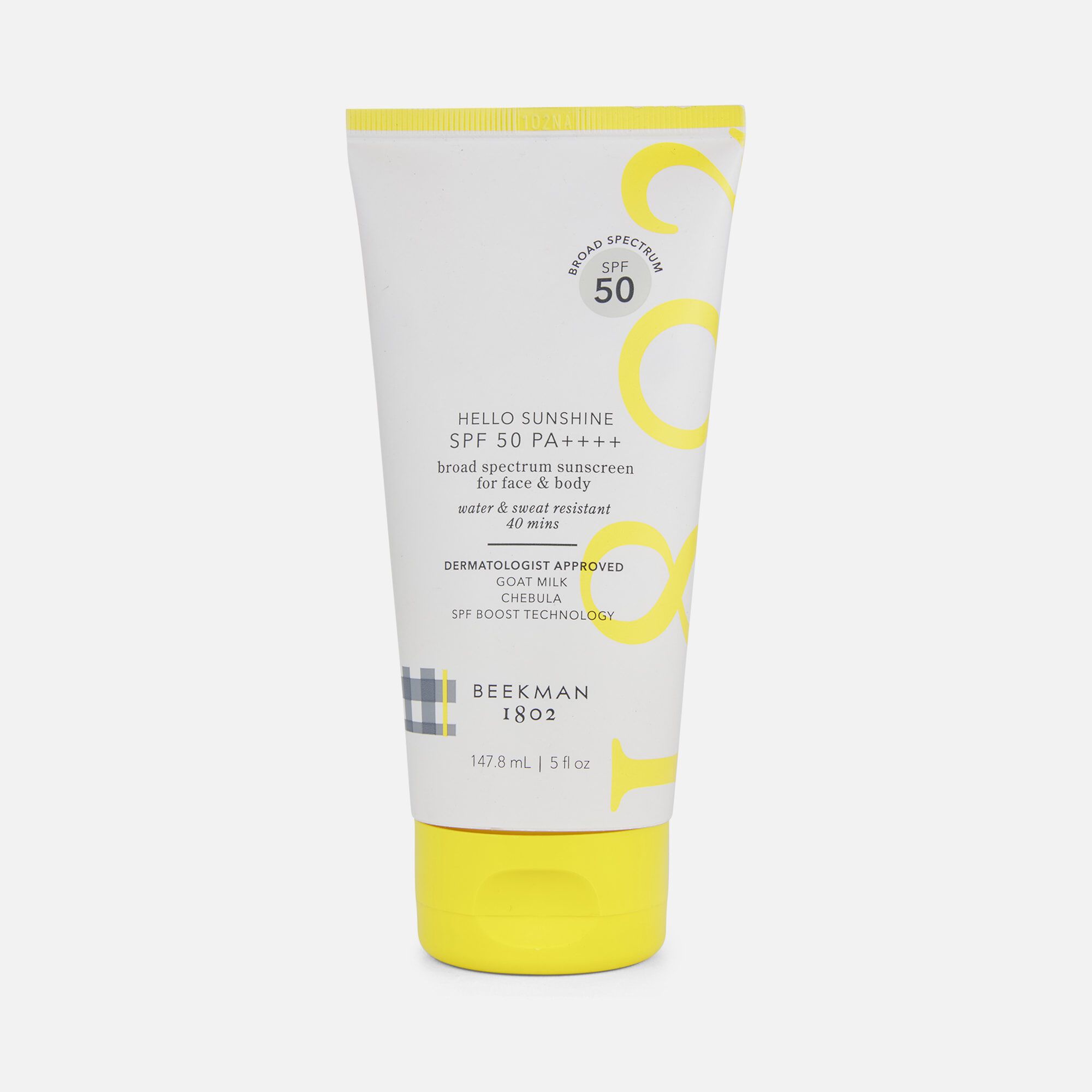 Beekman 1802 Hello Sunshine  SPF 50 PA++++ Broad Spectrum Sunscreen for  Face & Body, 5 fl oz., , large